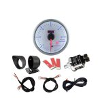 Reloj presión de bencina blanco electrónico Autogauge
