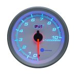 Tacómetro 80mm 0-10.000 RPM fondo blanco warning Autogauge - Imagen 2