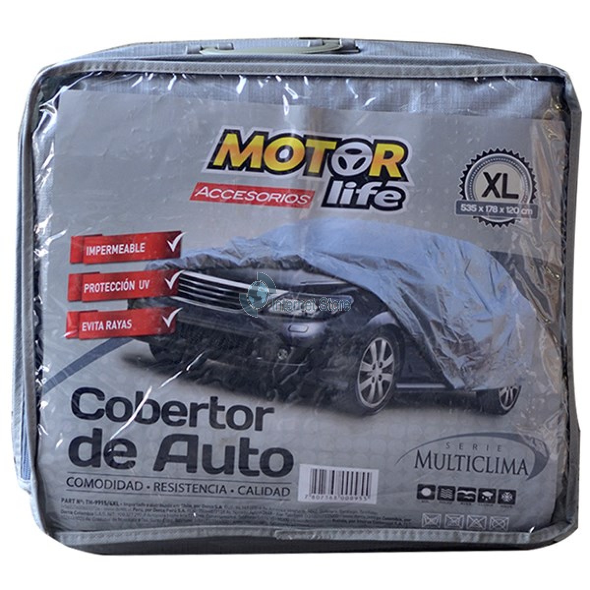 8942230044702.jpg Cubre auto talla XL motorlife Impermeable - Imagen 1