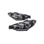 Ópticos LED Peugeot 206 98-03 fondo negro