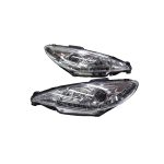 Ópticos LED DRL Peugeot 206 98-04 fondo cromado