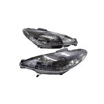 Ópticos LED DRL Peugeot 206 98-04 fondo negro