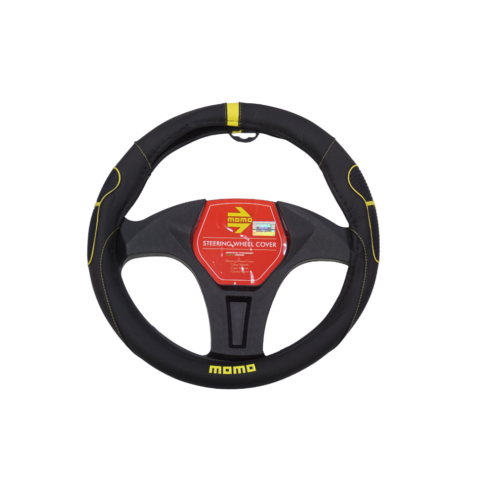 DSC05788-PhotoRoom-1.png Cubre volante Momo negro con amarillo 37-39cms - Imagen 1