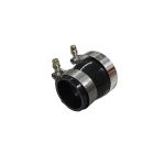 Reducción de silicona 2.5″ – 2.0″ color negro + abrazaderas