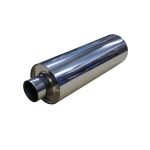Escape pre silenciador acero inoxidable cilíndrico 2"