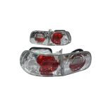Focos traseros Honda Civic 92-95 3P fondo cromado