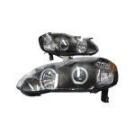 Ópticos LED Toyota Corolla sedan 01-08 fondo negro