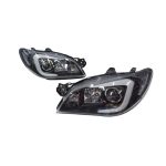 Ópticos LED Subaru Impreza WRX 05-07 fondo negro clear