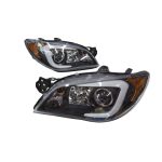 Ópticos LED Subaru Impreza WRX 05-07 fondo negro ámbar