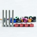 Kit pernos 6mm para aplicación Honda color Rojo