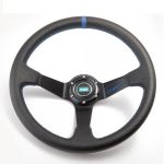 Volante 350mm Tipo “Drift Rally” Cuero Pvc EPMAN Azul