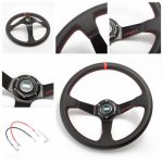 Volante 350mm Tipo “Drift Rally” Cuero Pvc EPMAN Azul - Imagen 6