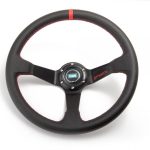 Volante 350mm Tipo “Drift Rally” Cuero Pvc EPMAN Rojo