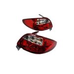 Focos traseros Peugeot 206 98-09 fondo rojo euro