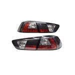 Focos traseros LED Mitsubishi Lancer X 08-17 fondo negro