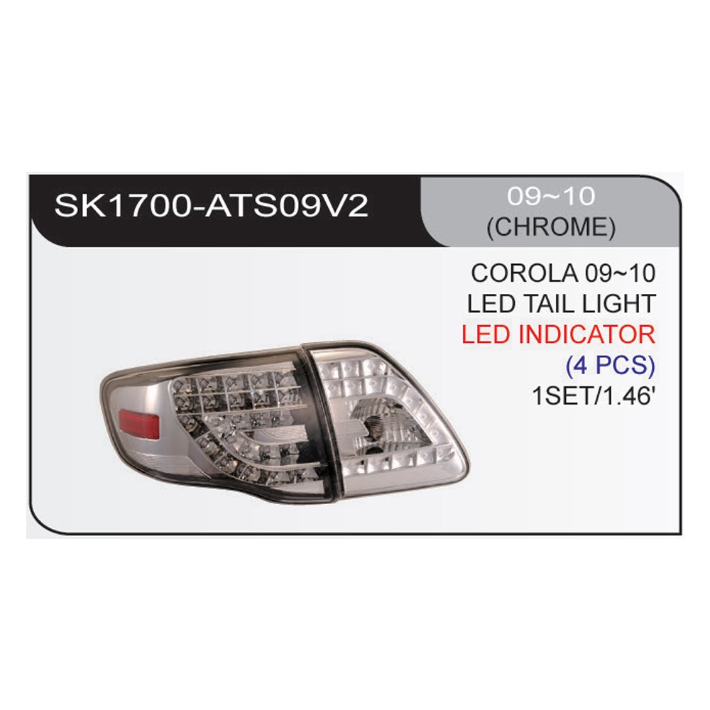 SK1700-ATS09V2.jpg Focos traseros LED Toyota Corolla 09-10 4P fondo cromado SONAR - Imagen 1