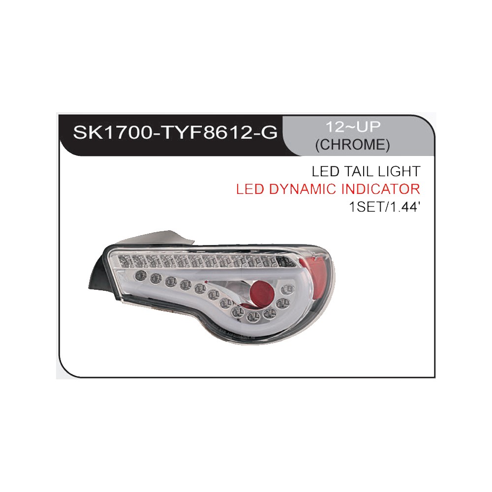 SK1700-TYF8612-G.jpg Focos traseros LED Toyota GT86 12-20 fondo cromado SONAR - Imagen 1