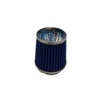 Filtro de aire cónico 3″ 77mm tapa cromada color azul