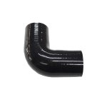 Codo 90° 63mm alta presión silicona color negro